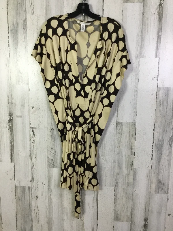 Dress Casual Short By Diane Von Furstenberg In Brown & Cream, Size: S