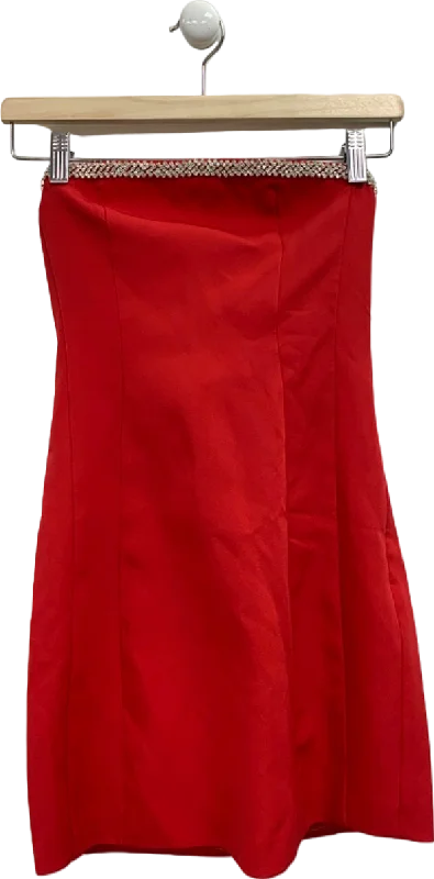 Kiwi & Co. Red Strapless Dress UK 6