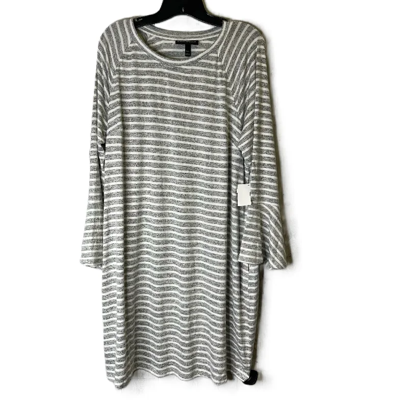 Dress Casual Midi By Lane Bryant In Striped Pattern, Size: 18