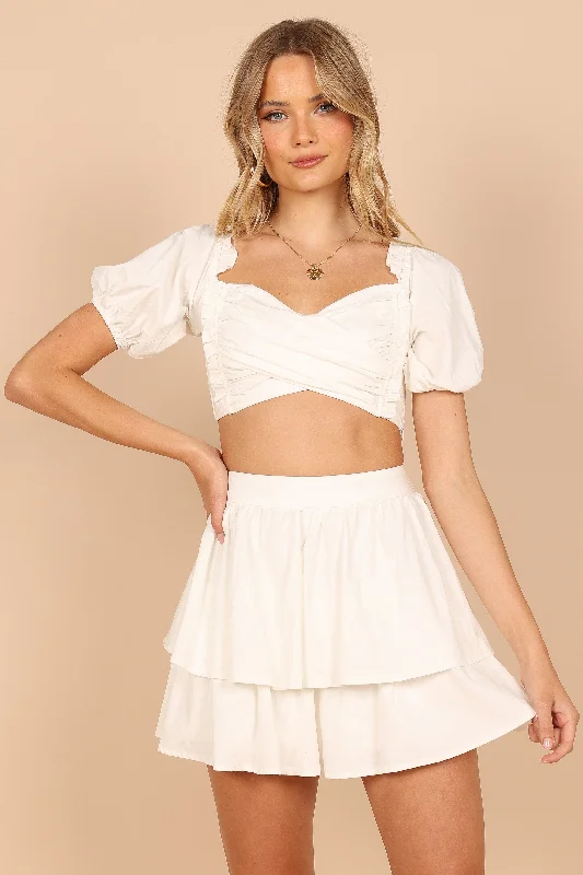 Shellie Mini Skirt - White