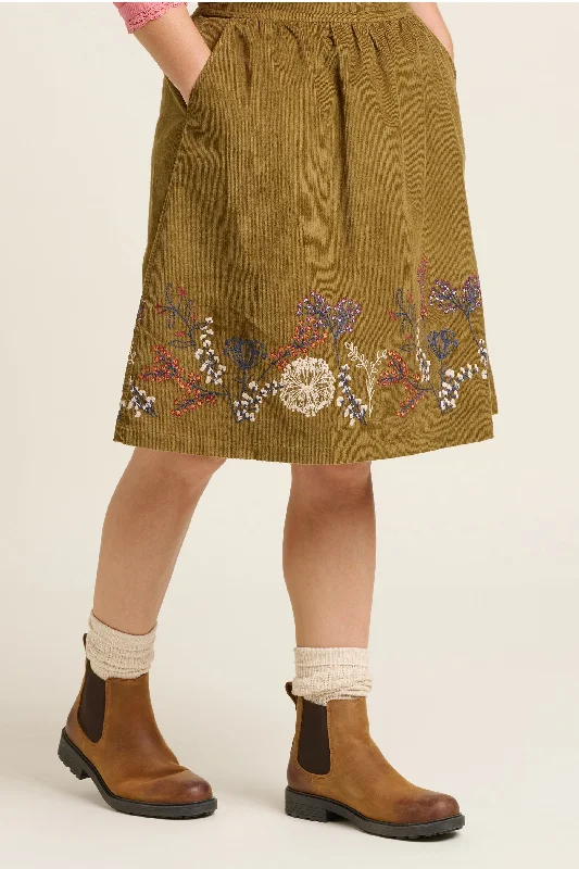 Embroidered Cord Skirt