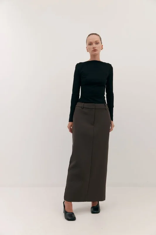 Harris Tapper Long Jas Skirt - Umber