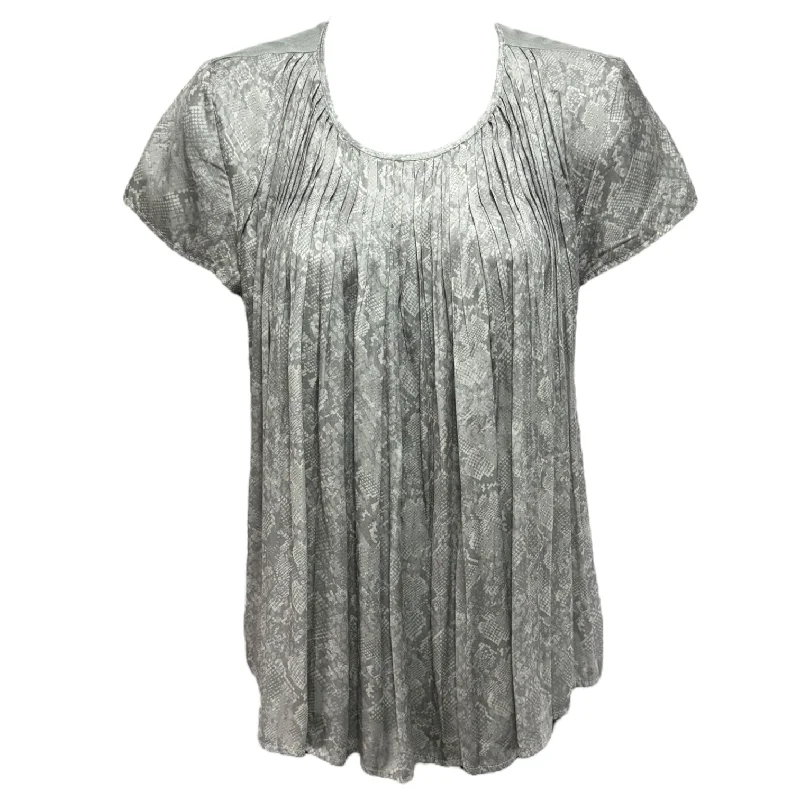 Top Short Sleeve By Dolan Left Coast In Snakeskin Print, Size: Xs