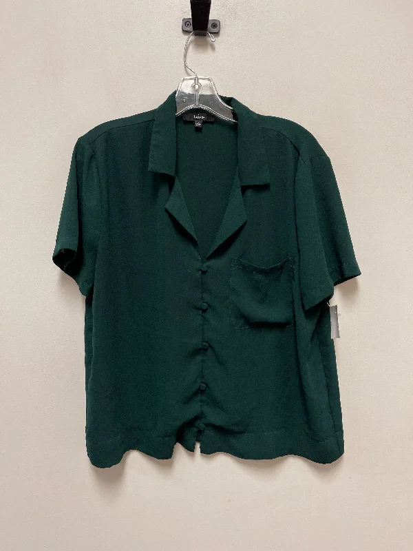 Blouse Short Sleeve By Lulus In Green, Size: L