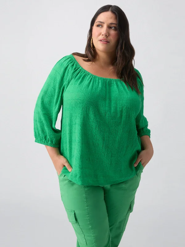 Beach To Bar Blouse Green Goddess Inclusive Collection