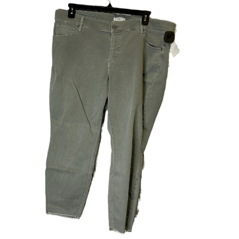 Jeans Cropped By Loft In Green, Size: 20