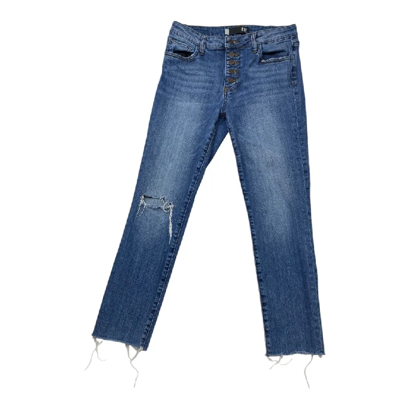 Jeans Straight By Kut In Blue Denim, Size: 4