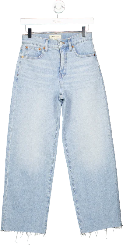 Madewell Light Blue The Perfect Vintage Wide-Leg Crop Jean UK 25