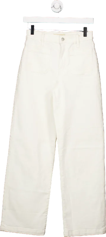 Madewell White The Perfect Vintage Wide-Leg Jean UK 25