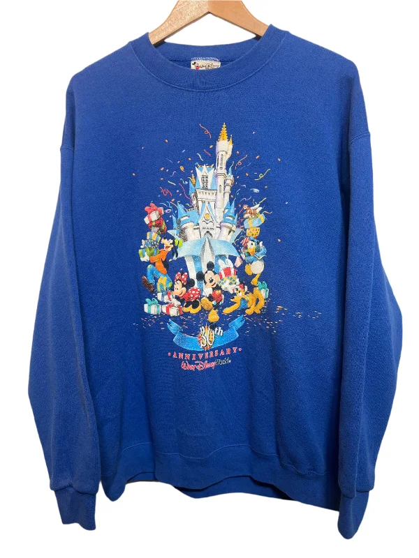 Walt Disney Blue Women's Sweatshirt (Size L)