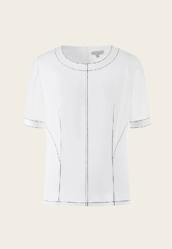 Minimalist White Line Art Shirt