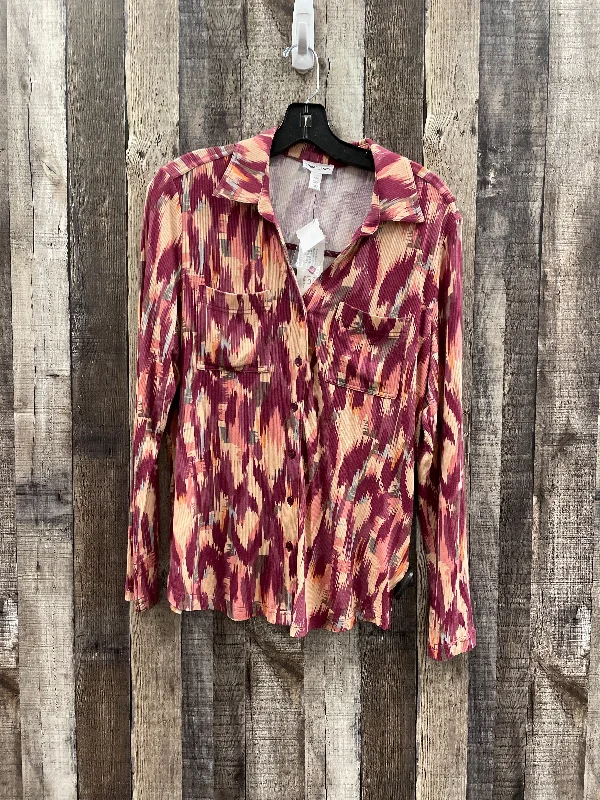 Top Long Sleeve By Tribal In Multi-colored, Size: M