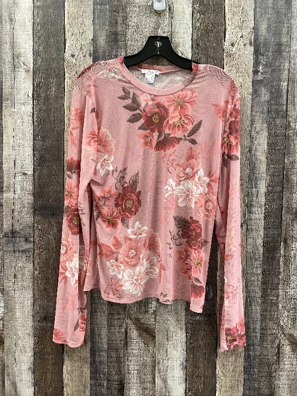 Top Long Sleeve By Venus In Floral Print, Size: Xl