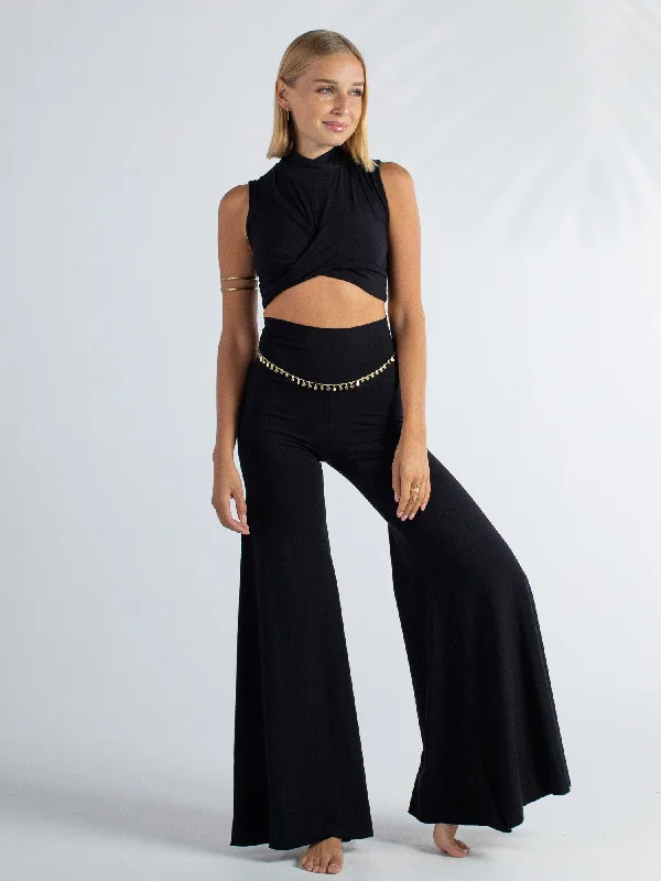 Juno Slit Pant - Black Onyx