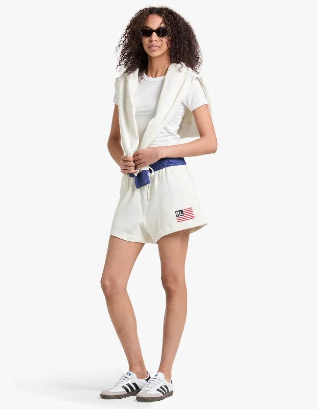 Flag Short Athletic - Deckwash White