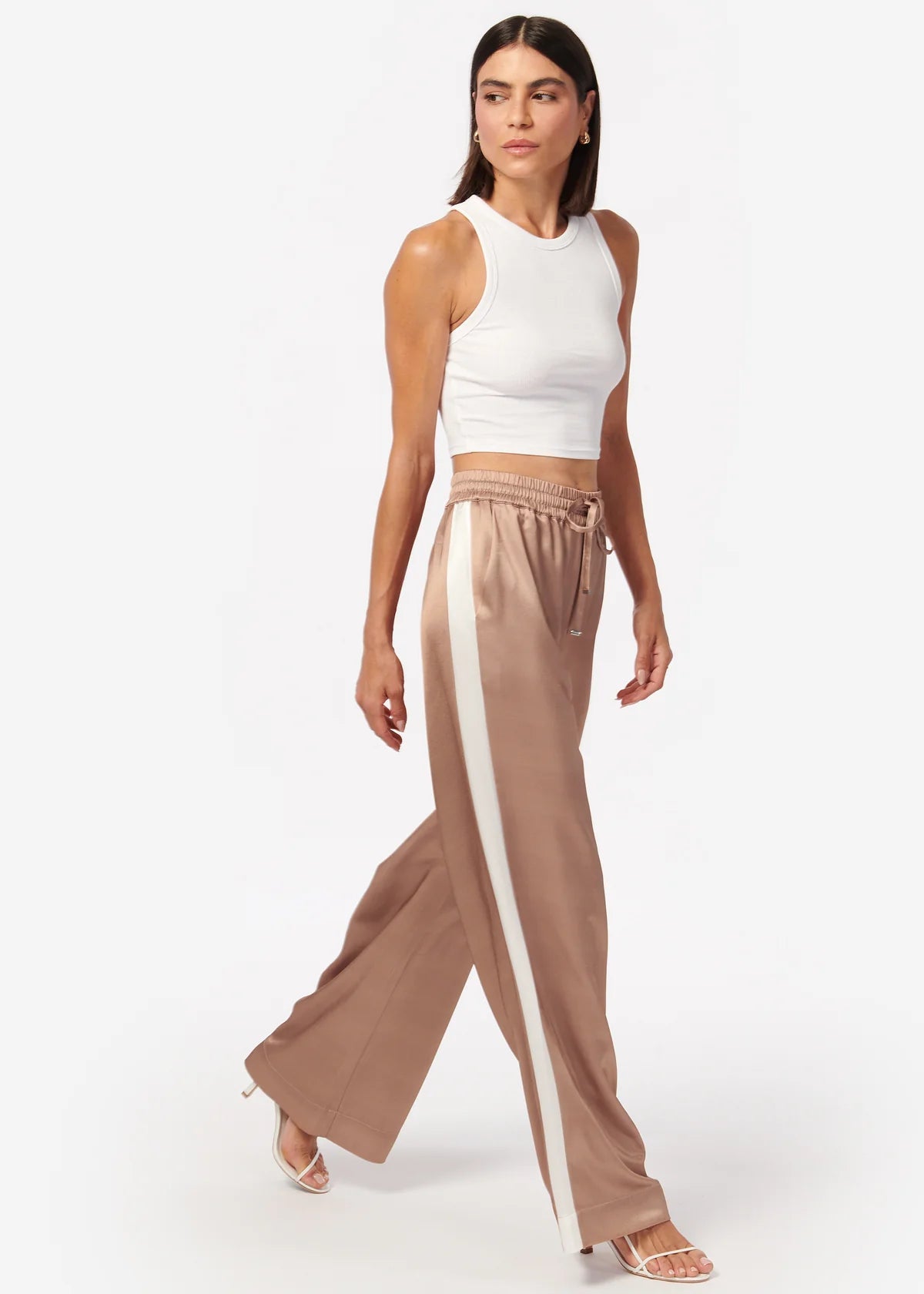 Reggie Wide Leg Pant - Latte