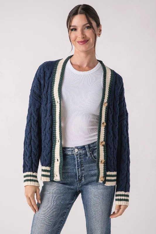 En Saison Spencer Cable Knit Cardigan